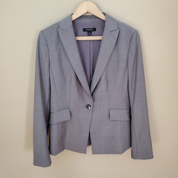 .Ann Taylor Gray Blazer sz 8 - Picture 1 of 6